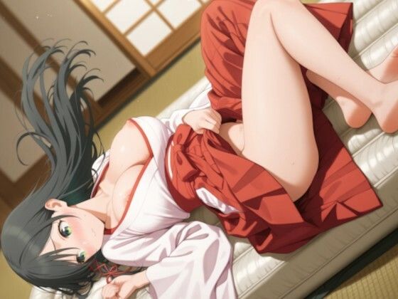 甘神風味 僕を胸で誘惑する巫女さん